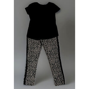 Girls Size 10/12 Wondernation Lepard Pant Set